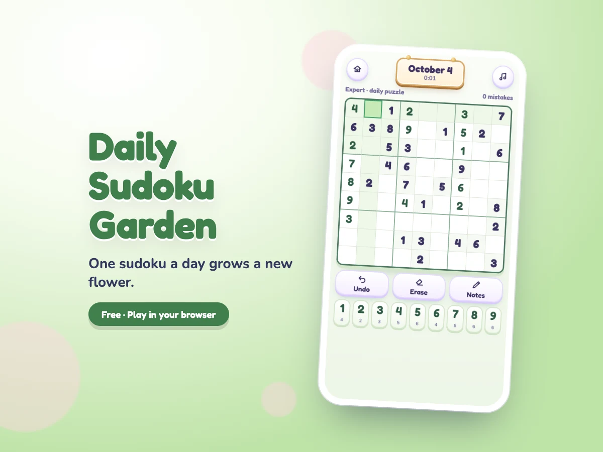 Daily Sudoku Garden cover